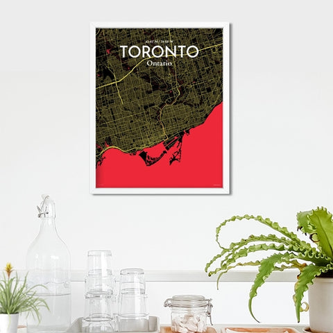 Toronto City Map Poster – Detailed Art Print of Toronto, Ontario for Home Decor, Office Decor, Travel Art, and Unique Gifts