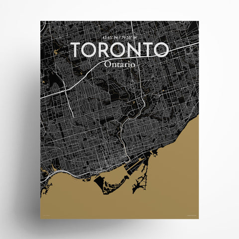 Toronto City Map Poster – Detailed Art Print of Toronto, Ontario for Home Decor, Office Decor, Travel Art, and Unique Gifts