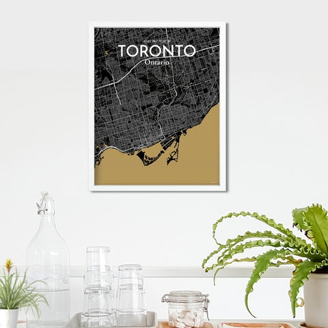 Toronto City Map Poster – Detailed Art Print of Toronto, Ontario for Home Decor, Office Decor, Travel Art, and Unique Gifts