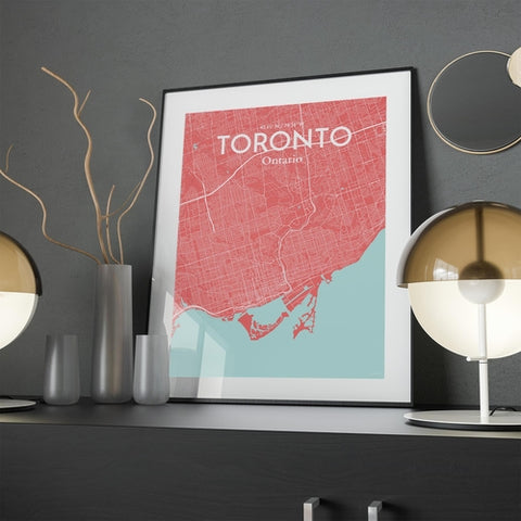 Toronto City Map Poster – Detailed Art Print of Toronto, Ontario for Home Decor, Office Decor, Travel Art, and Unique Gifts