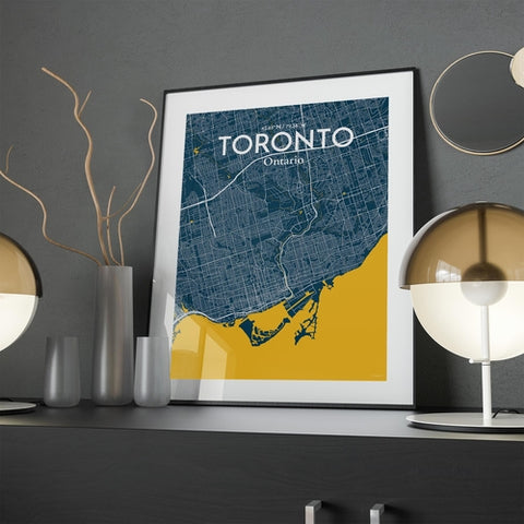 Toronto City Map Poster – Detailed Art Print of Toronto, Ontario for Home Decor, Office Decor, Travel Art, and Unique Gifts