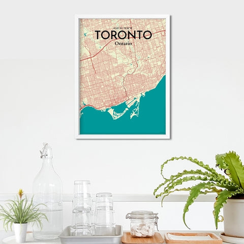 Toronto City Map Poster – Detailed Art Print of Toronto, Ontario for Home Decor, Office Decor, Travel Art, and Unique Gifts