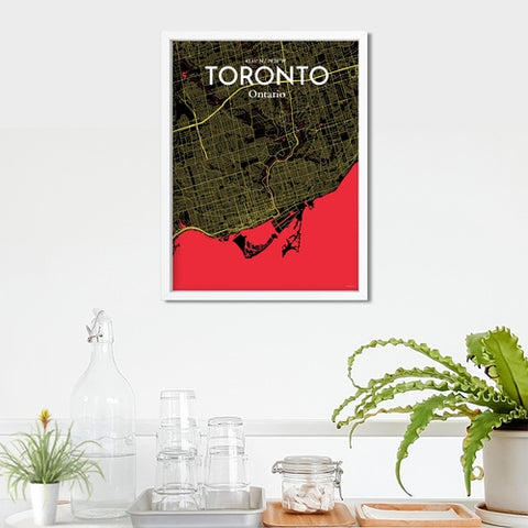 Toronto City Map Poster – Detailed Art Print of Toronto, Ontario for Home Decor, Office Decor, Travel Art, and Unique Gifts