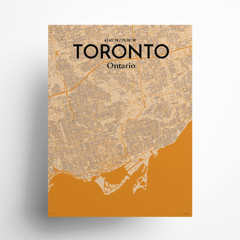 Toronto City Map Poster – Detailed Art Print of Toronto, Ontario for Home Decor, Office Decor, Travel Art, and Unique Gifts