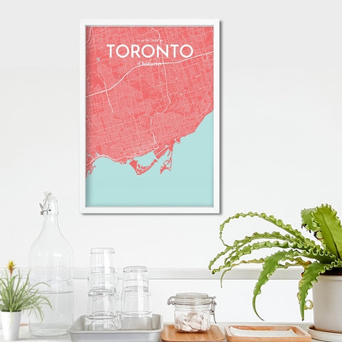 Toronto City Map Poster – Detailed Art Print of Toronto, Ontario for Home Decor, Office Decor, Travel Art, and Unique Gifts