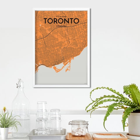 Toronto City Map Poster – Detailed Art Print of Toronto, Ontario for Home Decor, Office Decor, Travel Art, and Unique Gifts