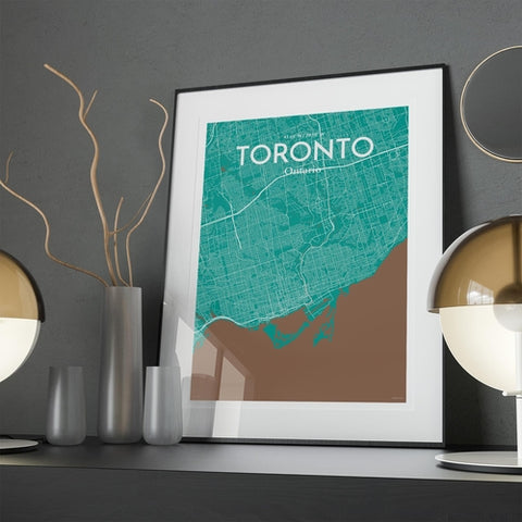 Toronto City Map Poster – Detailed Art Print of Toronto, Ontario for Home Decor, Office Decor, Travel Art, and Unique Gifts