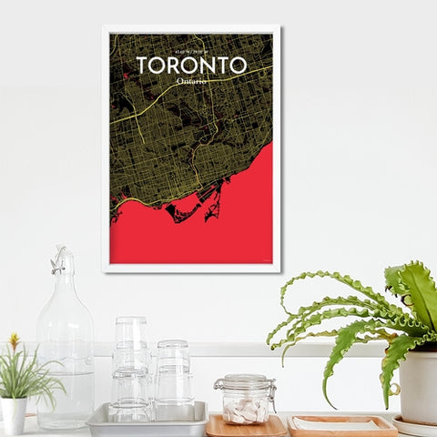 Toronto City Map Poster – Detailed Art Print of Toronto, Ontario for Home Decor, Office Decor, Travel Art, and Unique Gifts