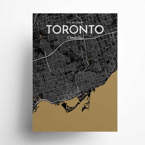 Toronto City Map Poster – Detailed Art Print of Toronto, Ontario for Home Decor, Office Decor, Travel Art, and Unique Gifts