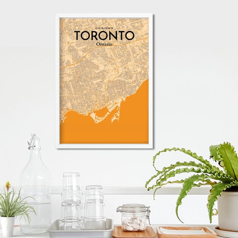 Toronto City Map Poster – Detailed Art Print of Toronto, Ontario for Home Decor, Office Decor, Travel Art, and Unique Gifts