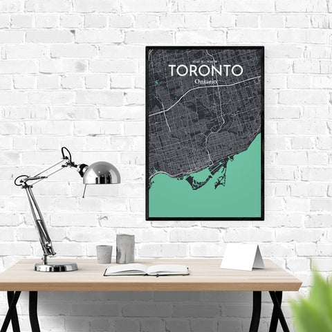 Toronto City Map Poster – Detailed Art Print of Toronto, Ontario for Home Decor, Office Decor, Travel Art, and Unique Gifts