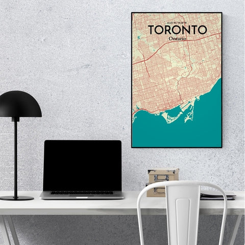 Toronto City Map Poster – Detailed Art Print of Toronto, Ontario for Home Decor, Office Decor, Travel Art, and Unique Gifts