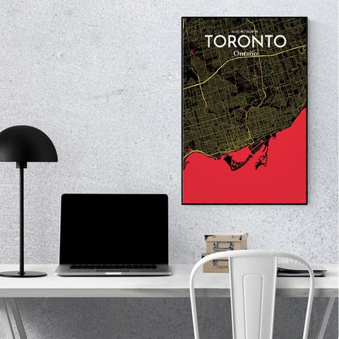 Toronto City Map Poster – Detailed Art Print of Toronto, Ontario for Home Decor, Office Decor, Travel Art, and Unique Gifts