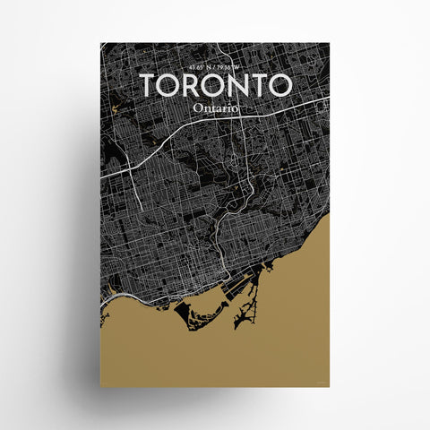 Toronto City Map Poster – Detailed Art Print of Toronto, Ontario for Home Decor, Office Decor, Travel Art, and Unique Gifts