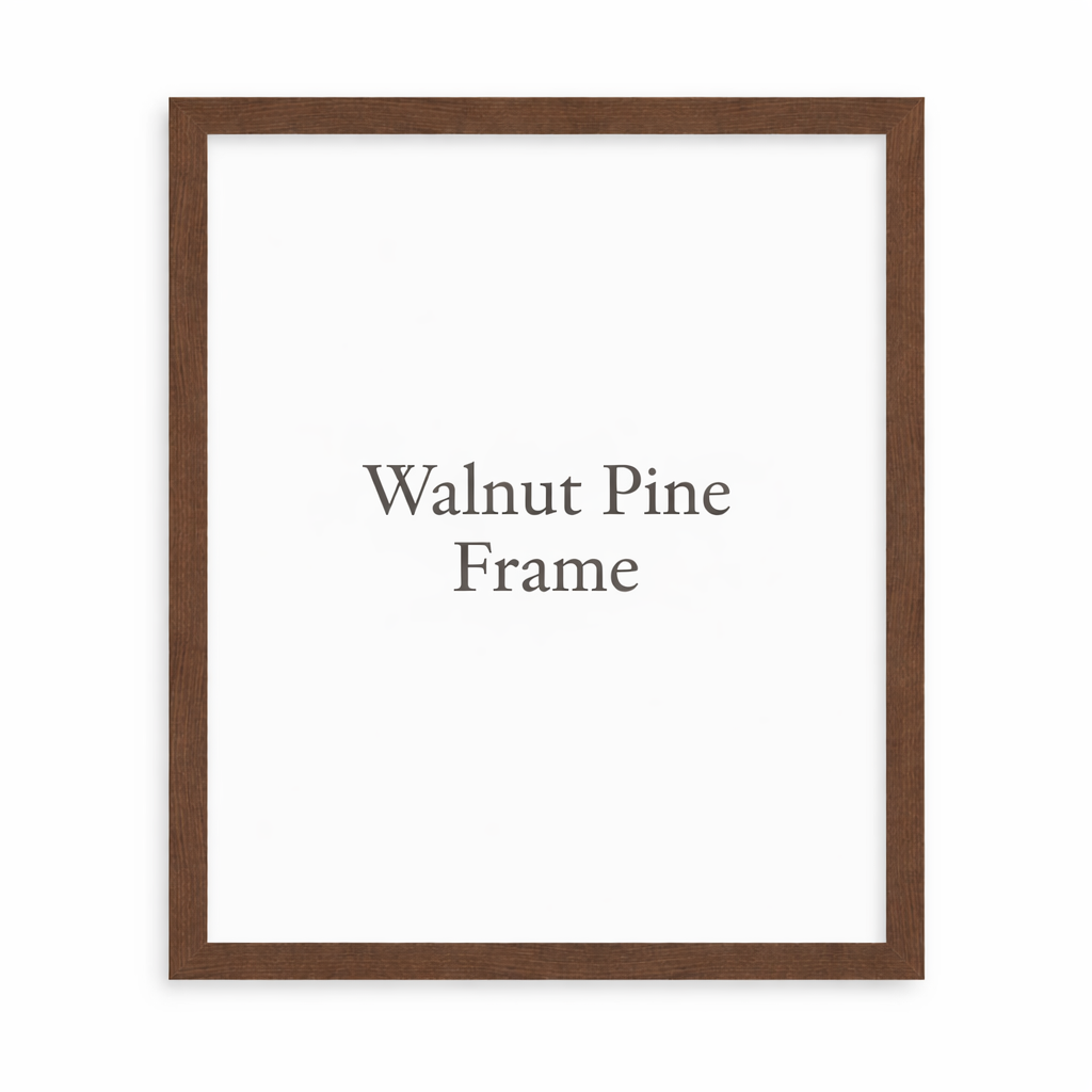 Walnut Pine Wood Picture Frame with Glass – Modern Minimalist Decor