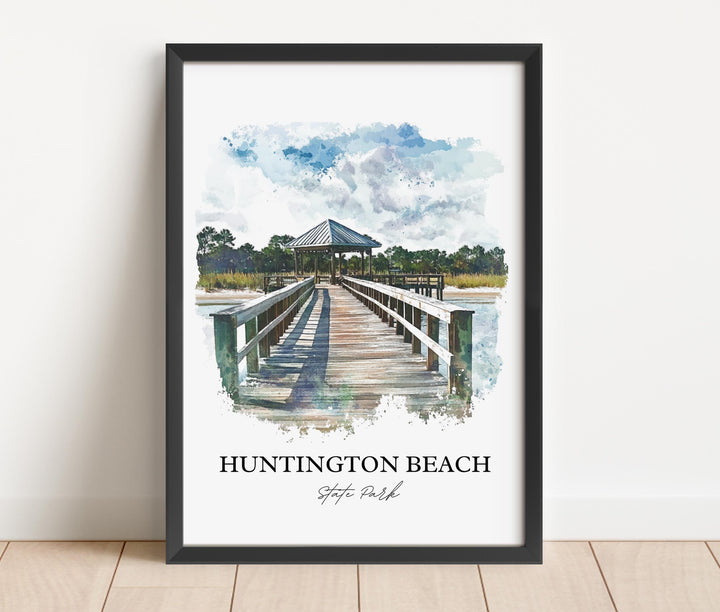 Huntington Beach SC Wall Art, Georgetown County Print, SC Artwork, Huntington Beach SC Gift, Travel Print, Travel Poster, Housewarming Gift