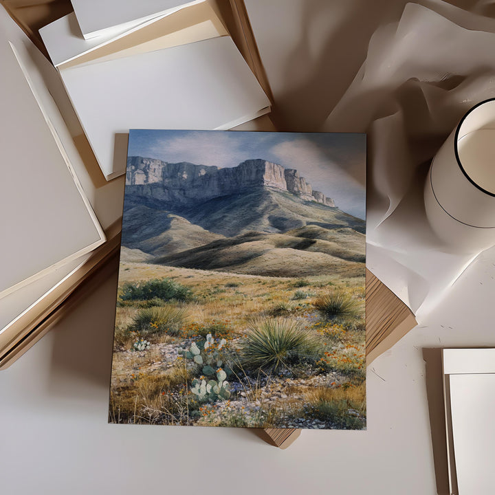 Guadalupe Mountains, Texas – Watercolor Art Print