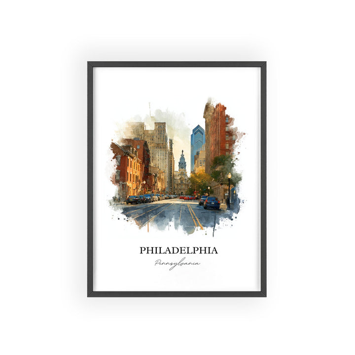 Philadelphia, Pennsylvania – Watercolor Art Print