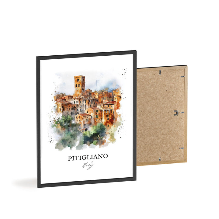 Pitigliano Wall Art, Grosseto Province Print, Italy Watercolor Art, Pitigliano Italy Gift, Travel Print, Travel Poster, Housewarming Gift