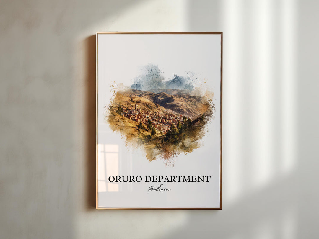 Oruro, Bolivia – Watercolor Art Print