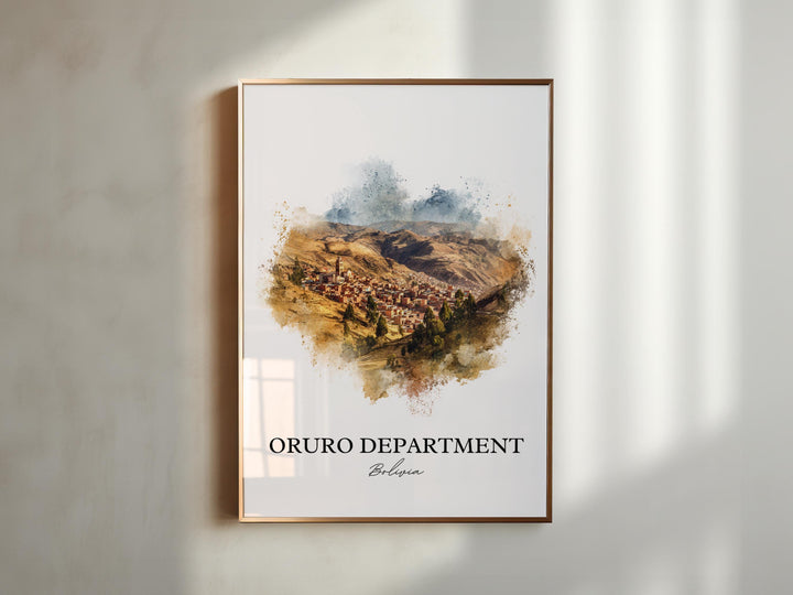 Oruro, Bolivia – Watercolor Art Print
