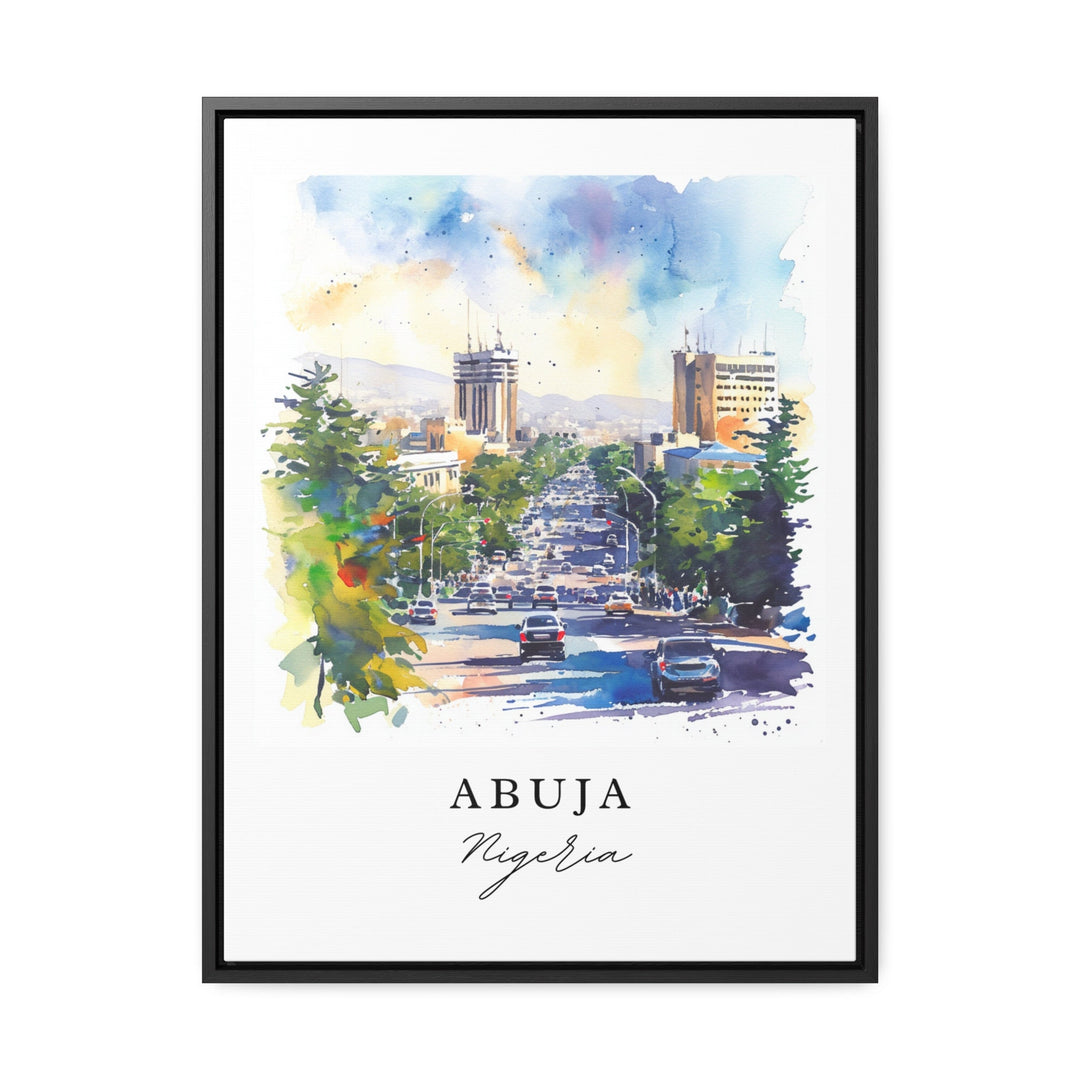 Abuja watercolor wall art - Nigeria, Abuja print, Wedding gift, Birthday present, Custom Text, Perfect Gift