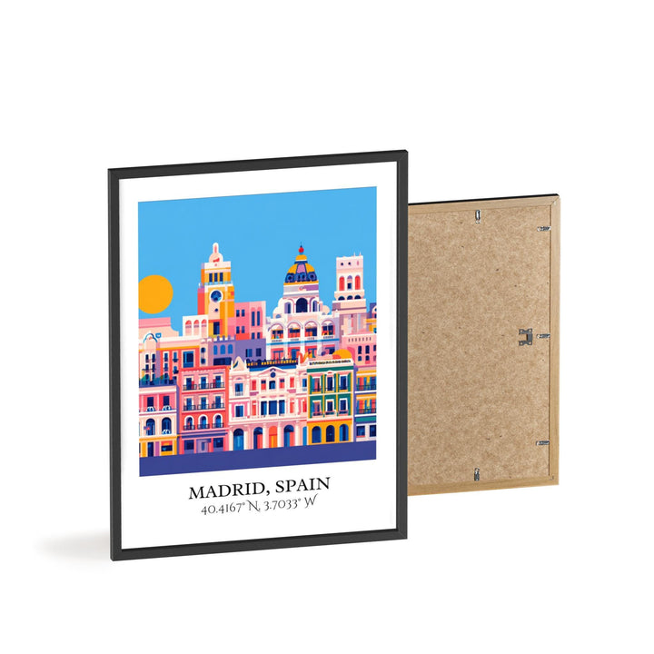 Madrid Spain Art, Madrid Retro Travel Art, Madrid Home Decor, Madrid Spain Gift, Spain Travel Art, Travel Prints, Housewarming Gift