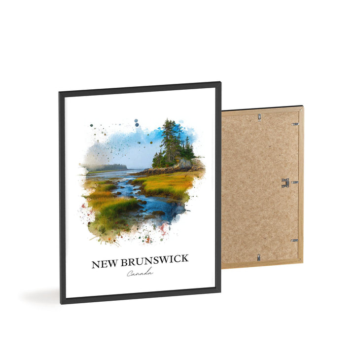 New Brunswick Wall Art, Canada Print, New Brunswick Watercolor Art, NB Canada Gift, Quebec Travel Print, Travel Poster, Housewarming Gift