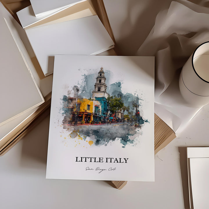 Little Italy, California – Watercolor Art Print