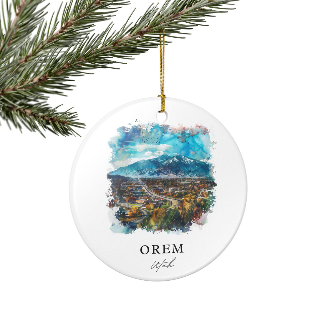 Orem, Utah Ornament: Unique Orem Souvenir, Orem Utah Xmas Decor, and Authentic Utah Gift
