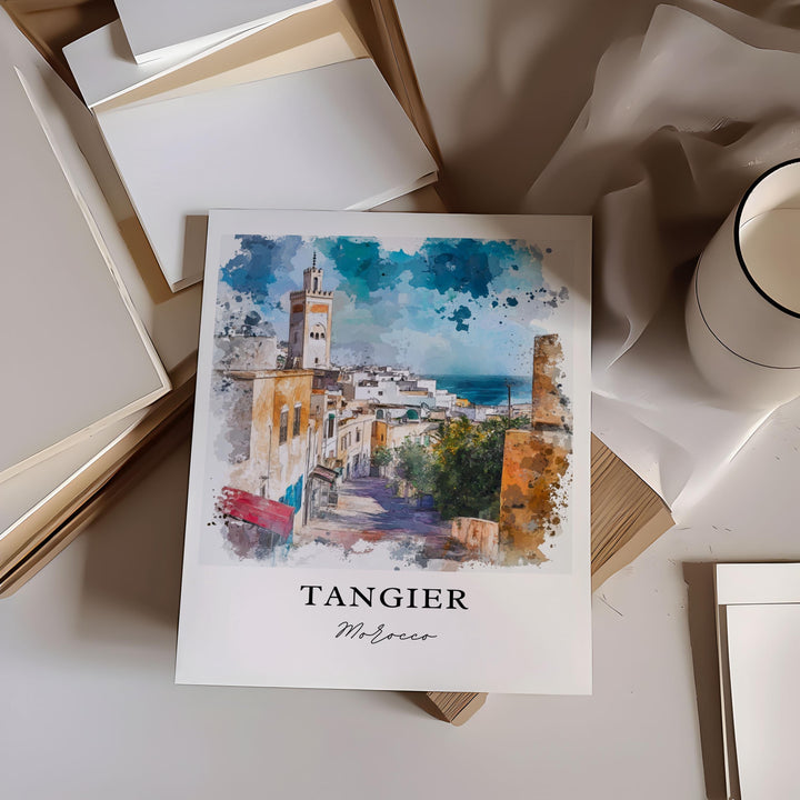 Tangier, Morocco – Watercolor Art Print