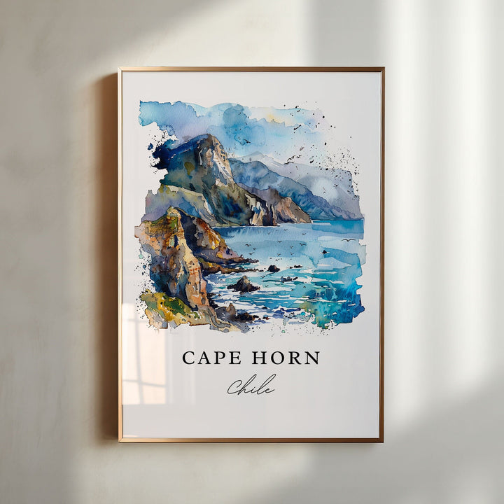 Cape Horn Chile Wall Art, Chile Print, Cape Horn Wall Art, Cape Horn Gift, Travel Print, Travel Poster, Travel Gift, Housewarming Gift