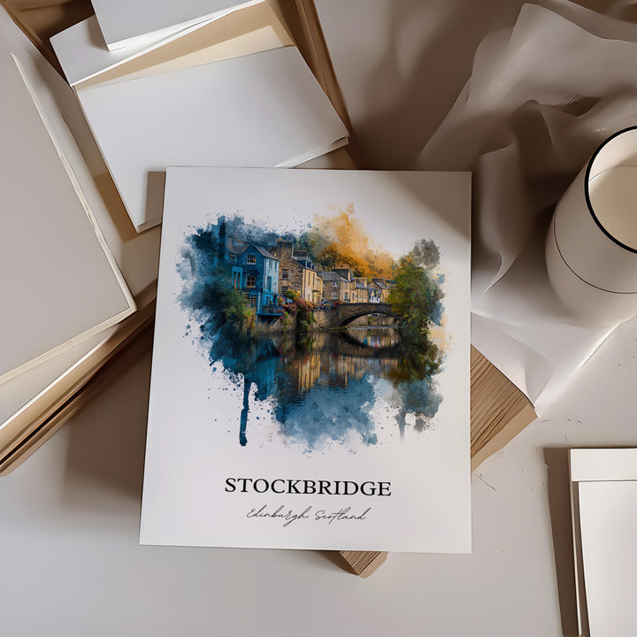 Stockbridge, Edinburgh, Scotland – Watercolor Art Print