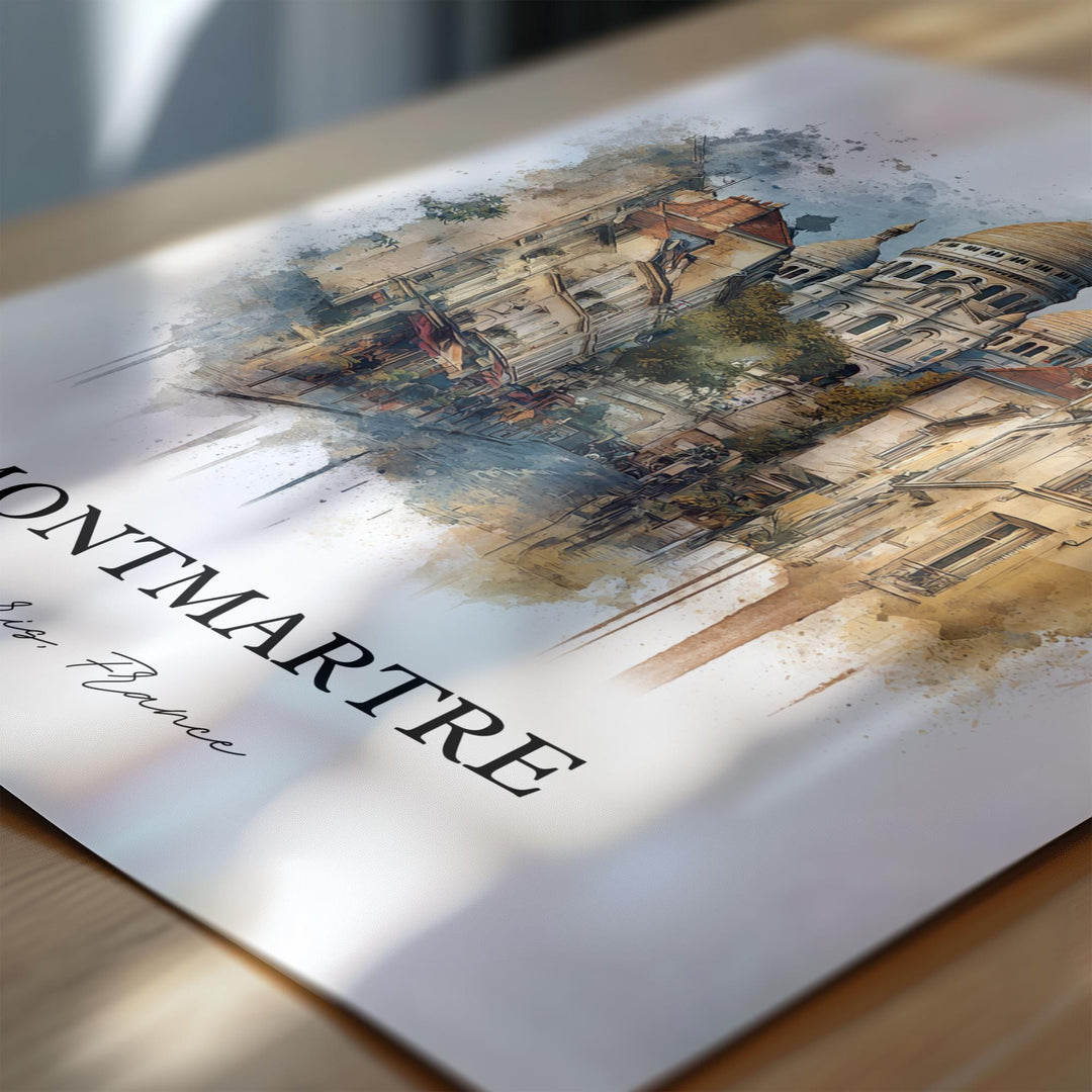 Montmartre, France – Watercolor Art Print