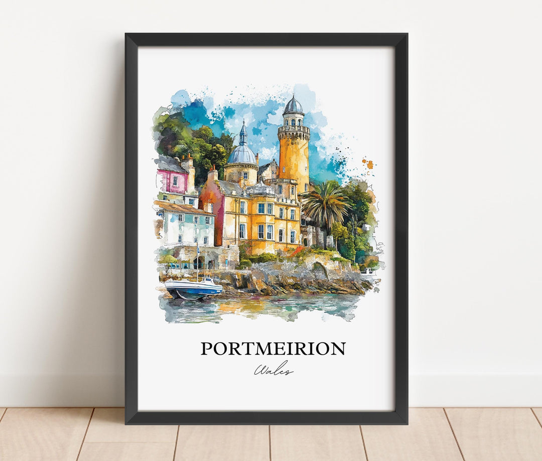 Portmeirion, North Wales – Watercolor Art Print