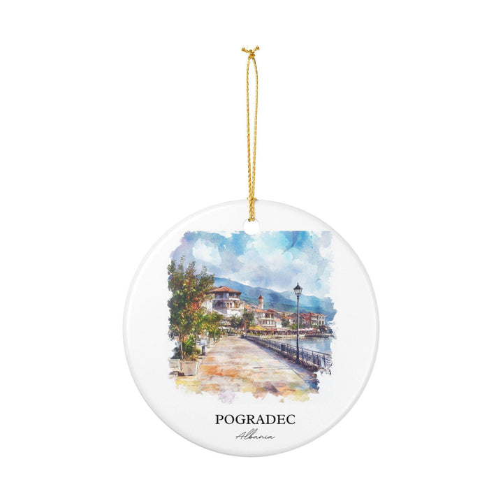 Pogradec Albania Ornament: Unique Pogradec Souvenir, Pogradec Xmas Decor, and Authentic Albania Gift