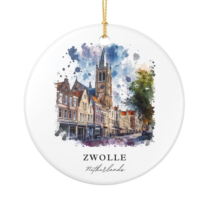 Zwolle Ornament: Unique Zwolle Souvenir, Zwolle Netherlands Xmas Decor, and Authentic Netherlands Gift