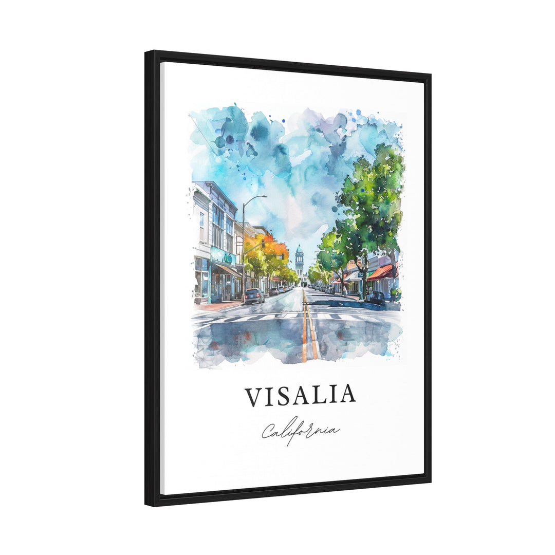 Visalia CA Art, Visalia Print, Vasalia California Watercolor Art, San Joaquin Valley Gift,