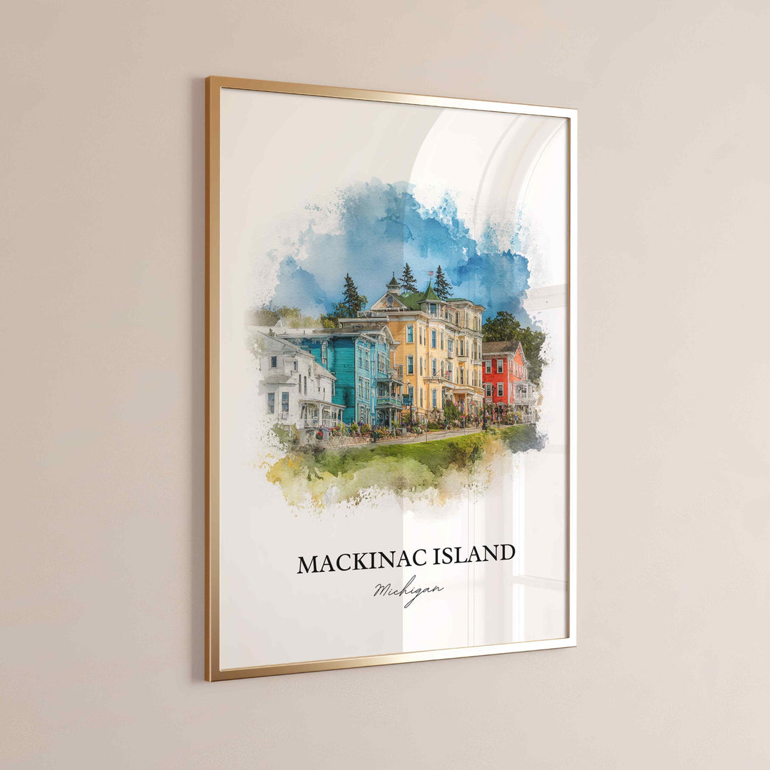 Mackinac Island, Michigan – Watercolor Art Print