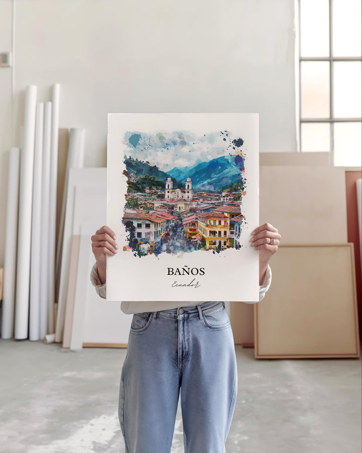 Banos, Ecuador – Watercolor Art Print