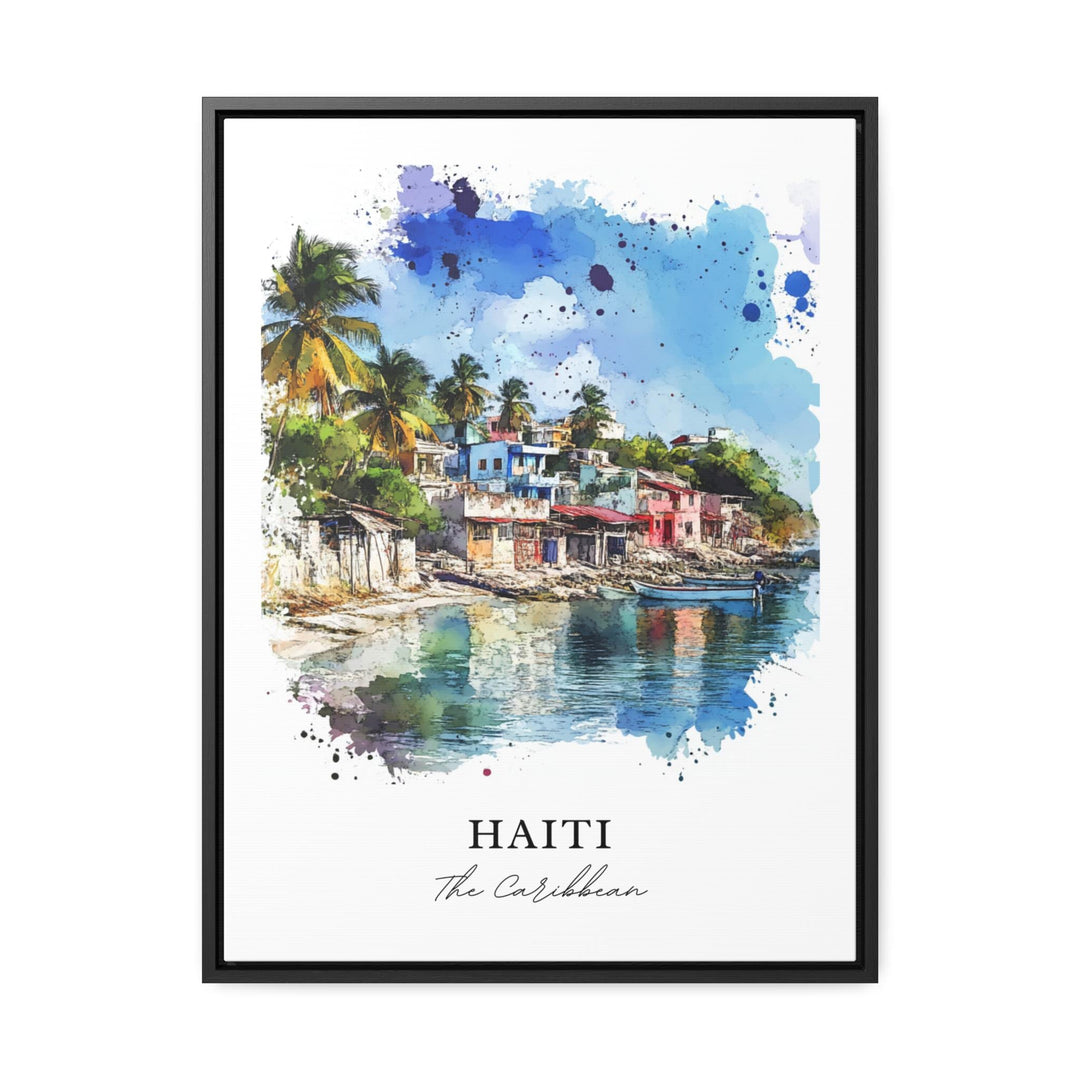 Haiti Wall Art, Haiti The Caribbean Print, Haiti Watercolor Art, Haiti Gift,