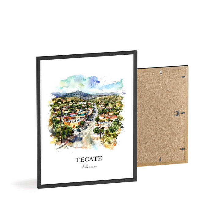 Tecate Mexico Art, Baja California Print, Mexico Watercolor Art, Tecate Mexico Gift, Travel Print, Travel Poster, Housewarming Gift