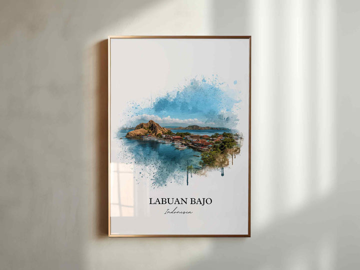 Labuan Bajo, Indonesia – Watercolor Art Print
