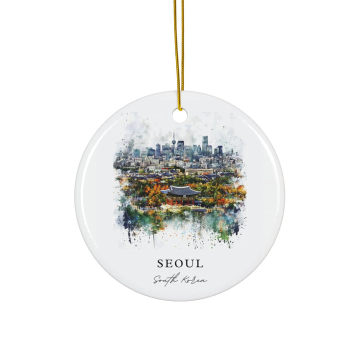 Seoul South Korea Ornament: Unique Seoul Souvenir, Seoul Xmas Decor, and Authentic Seoul South Korea Christmas Gift