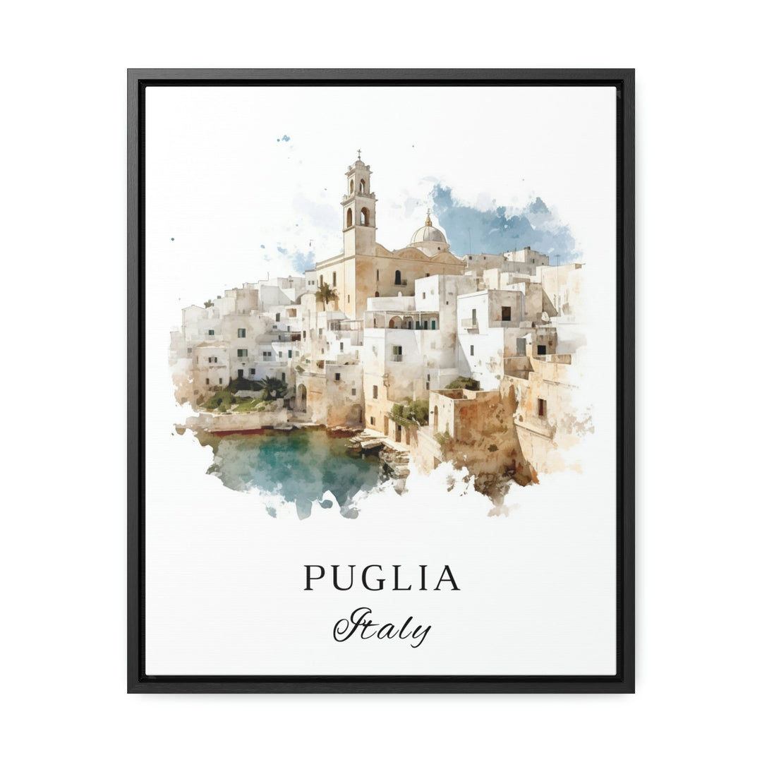 Puglia Italy wall art - Italia, Puglia poster, Puglia Wedding gift, Puglia Italy Birthday present, Custom Text, Personalised Gift