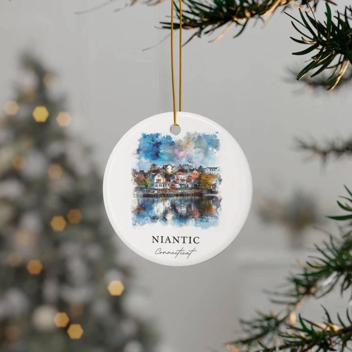 Niantic CT Ornament: Unique Niantic Souvenir, Niantic CT Xmas Decor, and Authentic Connecticut Gift