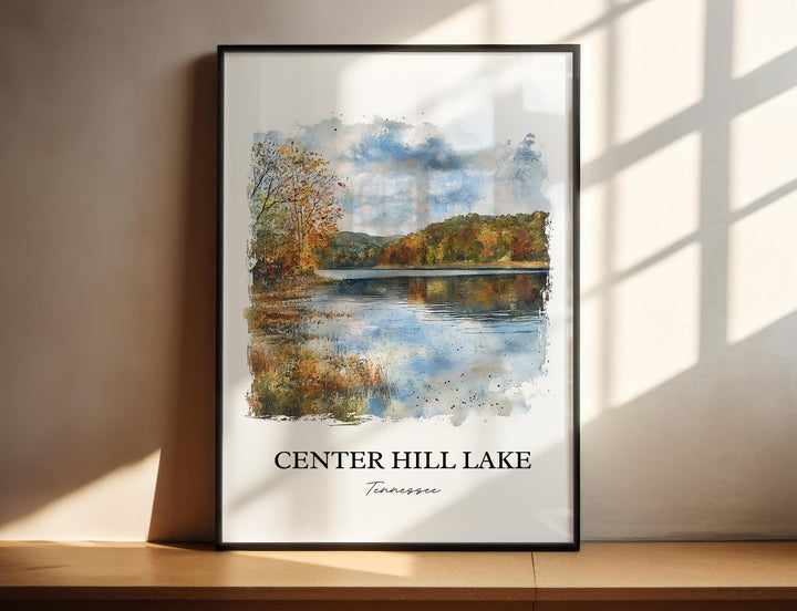 Center Hill Lake Wall Art, Middle Tennessee Print, Tennessee Artwork, Center Hill Lake Gift, Travel Print, Travel Poster, Housewarming Gift