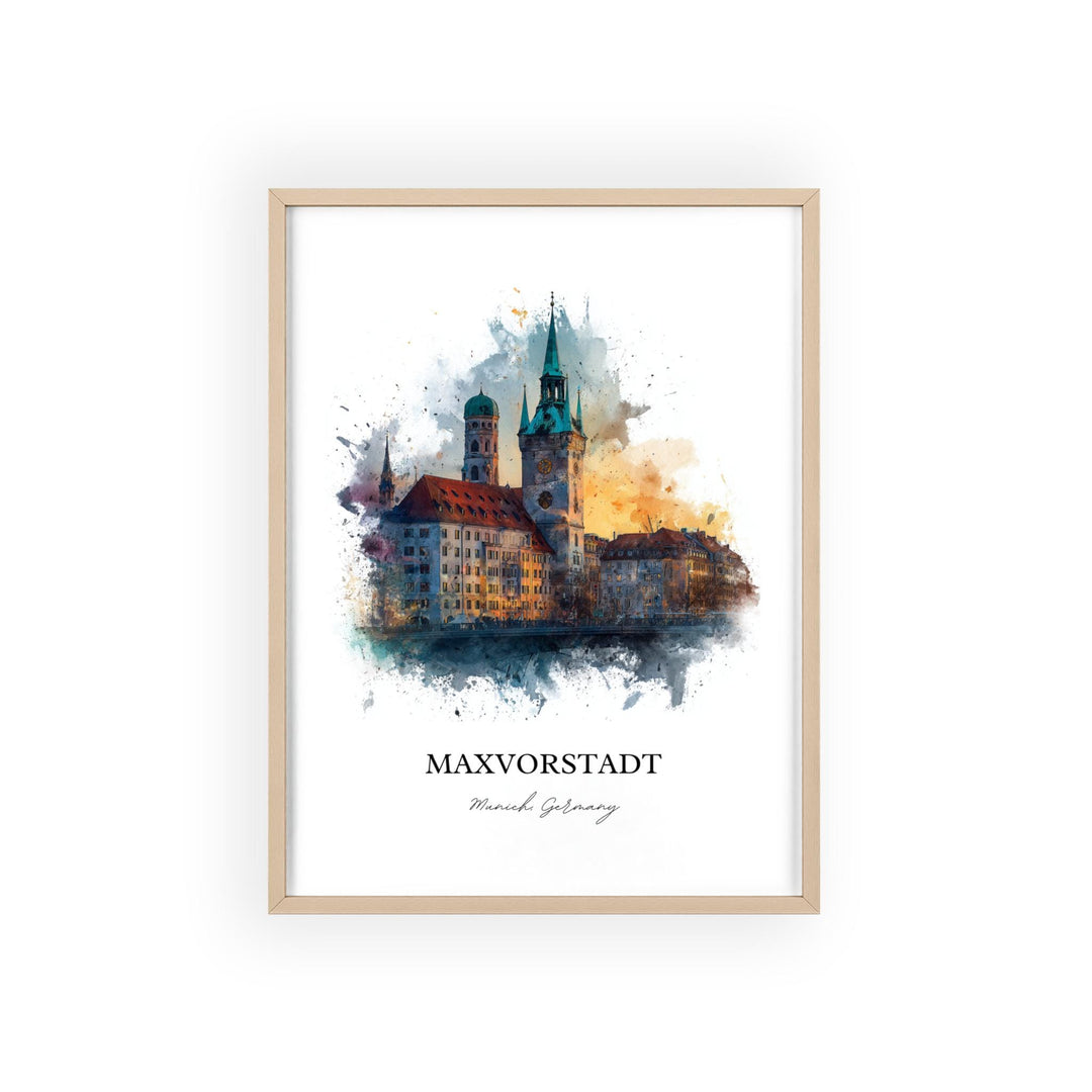 Maxvorstadt, Germany – Watercolor Art Print