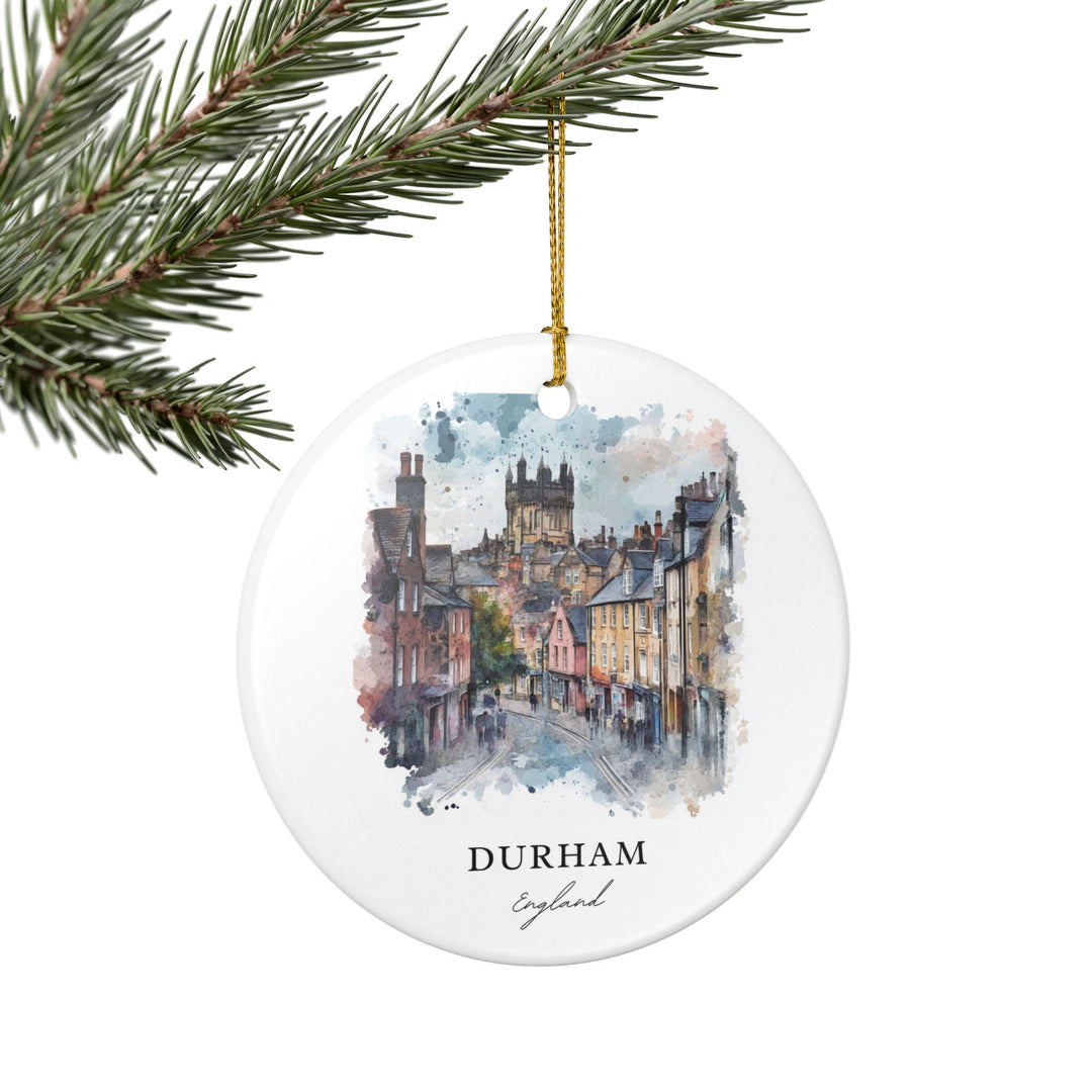 Durham England Ornament: Unique Durham Souvenir, Durham England Xmas Decor, and Authentic England Gift