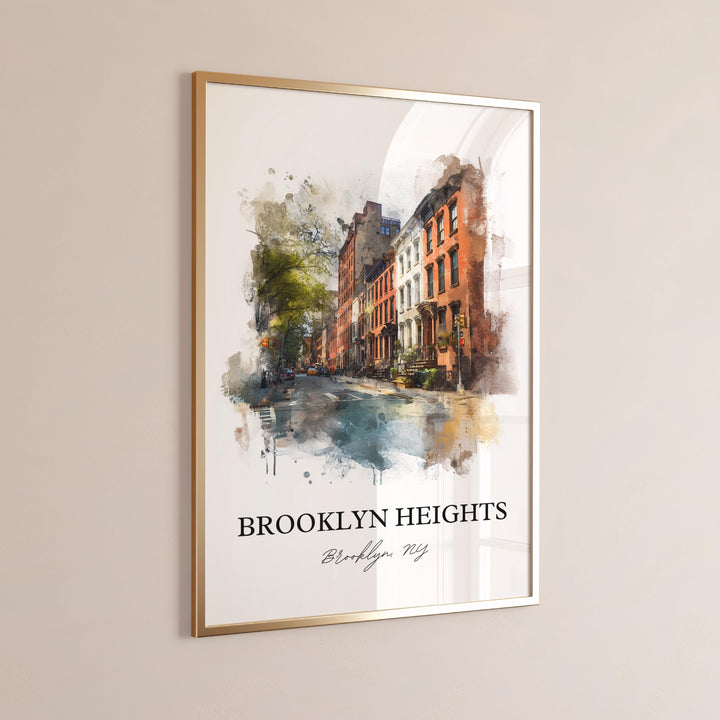 Brooklyn Heights, NY – Watercolor Art Print